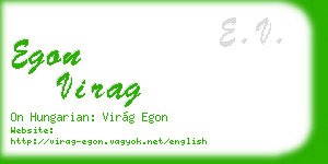 egon virag business card